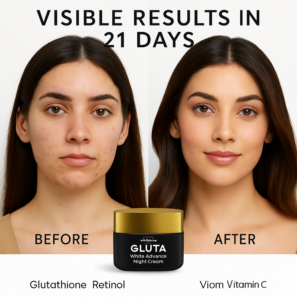 Edit Beauty | GlutaWhite Advance Night Cream – 30g | Hydrating & Whitening Night Cream with Hyaluronic Acid & Niacinamide | Get Results In 2 Weeks