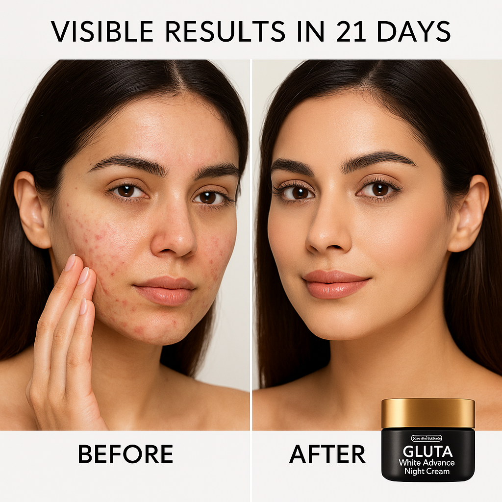 Edit Beauty | GlutaWhite Advance Night Cream – 30g | Hydrating & Whitening Night Cream with Hyaluronic Acid & Niacinamide - Natural Glow In 22 Days