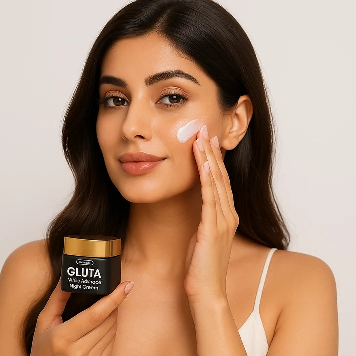 GlutaWhite Advance Night Cream – 30g | Hydrating & Whitening Night Cream with Hyaluronic Acid & Niacinamide - Natural Glow In 22 Days