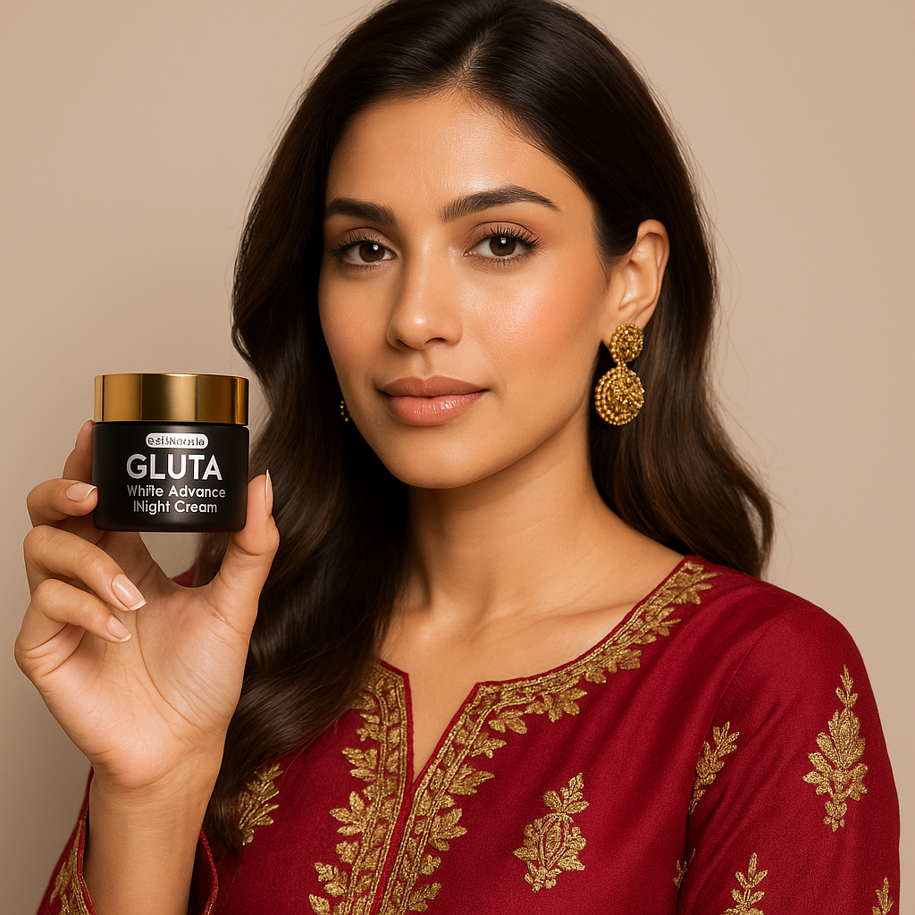 Edit Beauty | GlutaWhite Advance Night Cream – 30g | Hydrating & Whitening Night Cream with Hyaluronic Acid & Niacinamide - Natural Glow In 22 Days