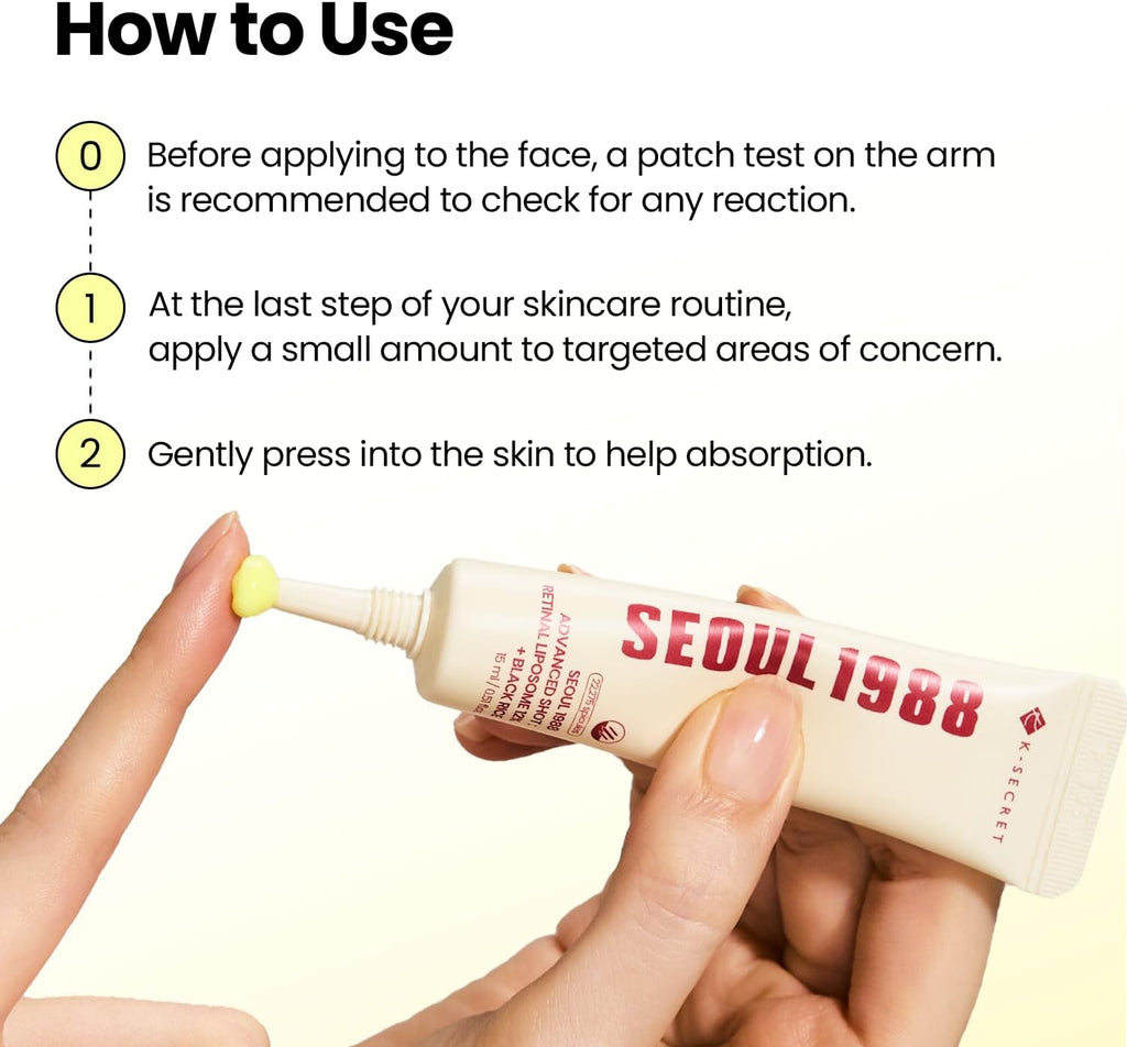 Seoul 1988 Eye Cream with Retinal Liposome 4%, Fermented Bean Complex for Anti-Aging, Wrinkle Care, Skin Elasticity, Brightening, 30ml