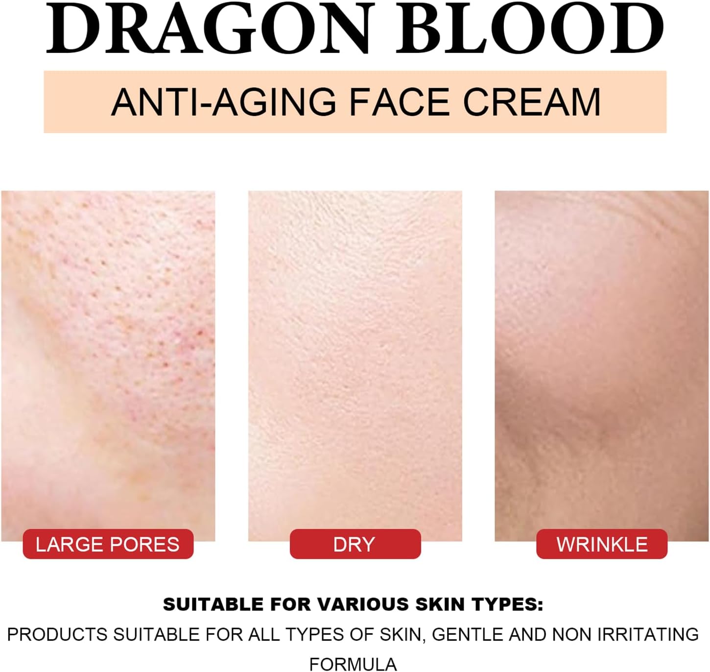 Dragon Blood Anti-Aging Face Cream, Smooth Skin, Moisturising, Reduce Wrinkles & Deeply Hydrate, Anti-Aging Daily Moisturizer for Women & Men