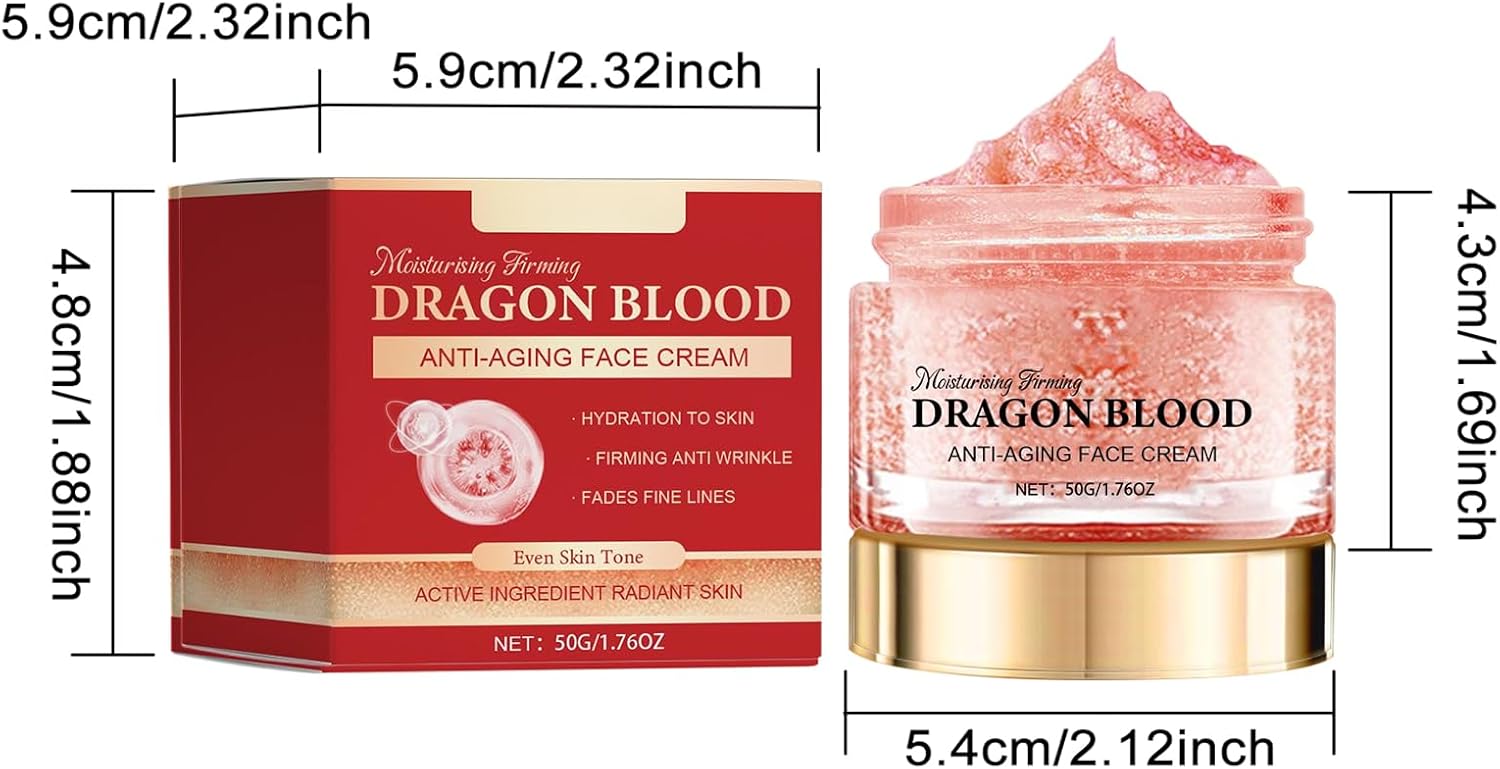 Dragon Blood Anti-Aging Face Cream, Smooth Skin, Moisturising, Reduce Wrinkles & Deeply Hydrate, Anti-Aging Daily Moisturizer for Women & Men