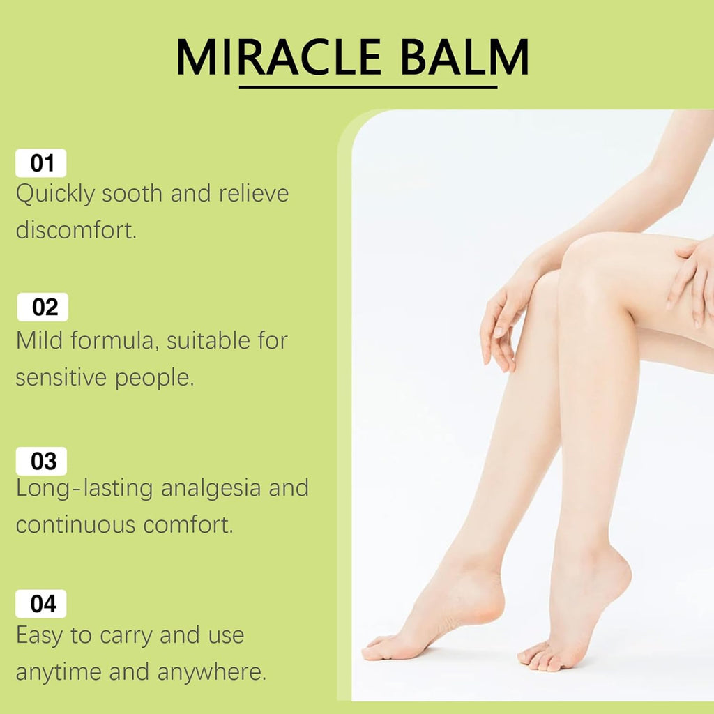 Soothing & Relaxing Joint Cream, Balm for Swollen Legs, Organic Miracle Balm - Natural Ingredients, Soothing Joint Cream for Back, Hands, Feet and Body