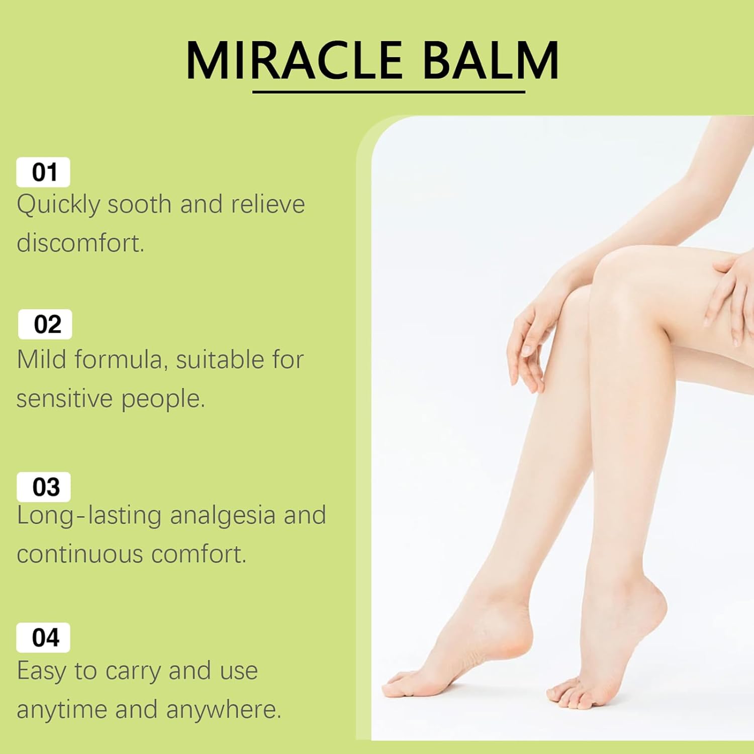 Soothing & Relaxing Joint Cream, Balm for Swollen Legs, Organic Miracle Balm - Natural Ingredients, Soothing Joint Cream for Back, Hands, Feet and Body