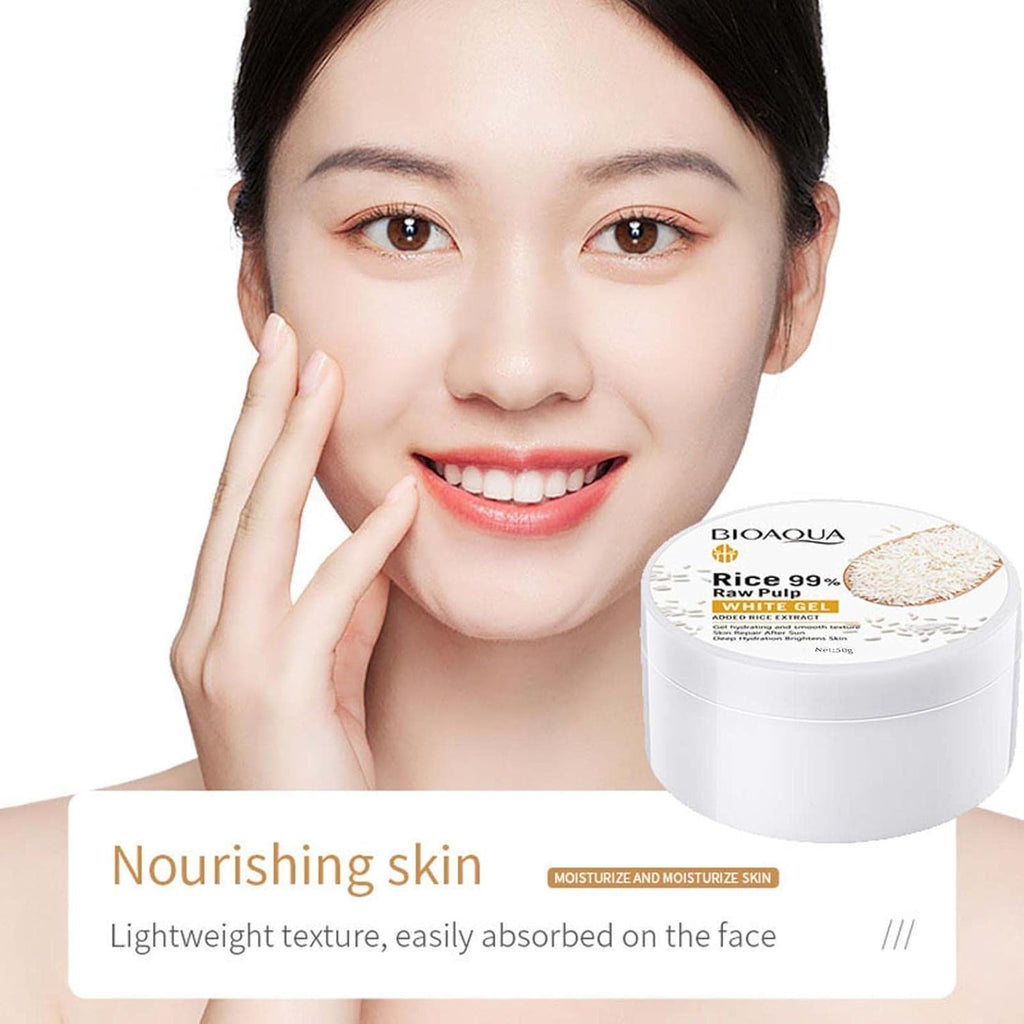 Rice Raw Pulp Face Cream,Rice Whitening Cream,White Cream With Extract,Anti Aging Moisturizer For Women,Moisturize And Nourishing Shrink Pores (1Pc)