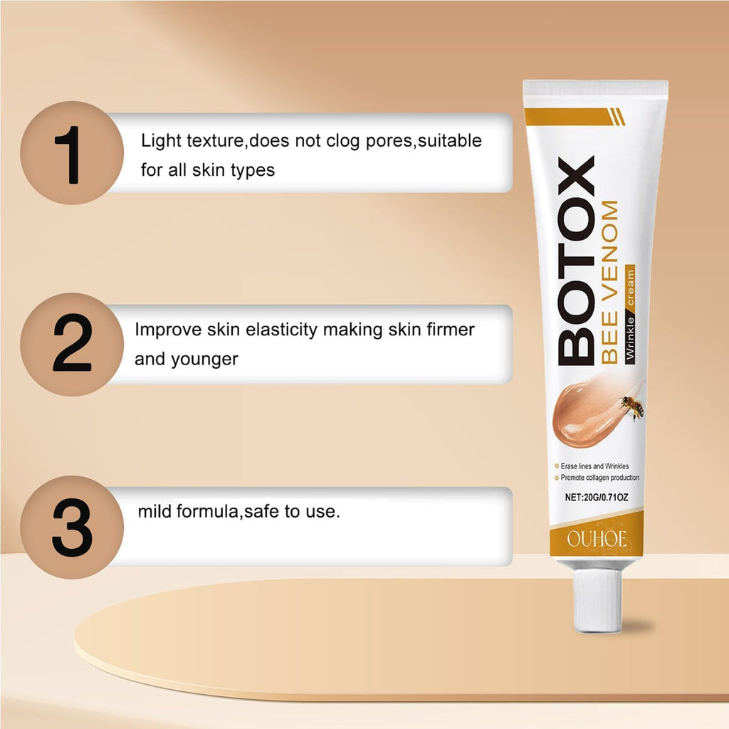 Botox Bee Venom Cream,Anti-Aging Bee Cream- Wrinkle Removal & Firming, Moisturizing, Lifting & Recovery- All Skin Types