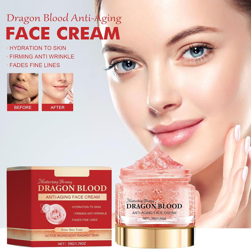 Dragon Blood Anti-Aging Face Cream, Smooth Skin, Moisturising, Reduce Wrinkles & Deeply Hydrate, Anti-Aging Daily Moisturizer for Women & Men