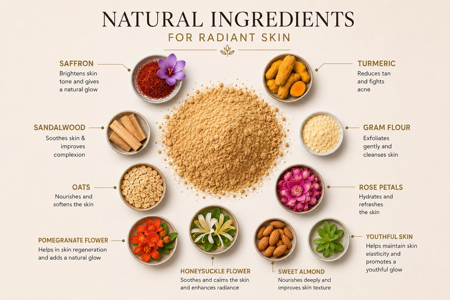 Bridal Ubtan Powder – Natural Brightening, Tan Removal & Gentle Exfoliating Face Pack