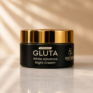 Edit Beauty | GlutaWhite Advance Night Cream – 30g | Hydrating & Whitening Night Cream with Hyaluronic Acid & Niacinamide - Natural Glow In 22 Days
