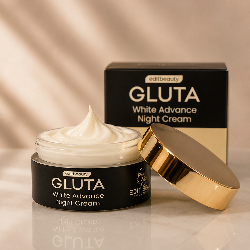 Edit Beauty | GlutaWhite Advance Night Cream – 30g | Hydrating & Whitening Night Cream with Hyaluronic Acid & Niacinamide - Natural Glow In 22 Days