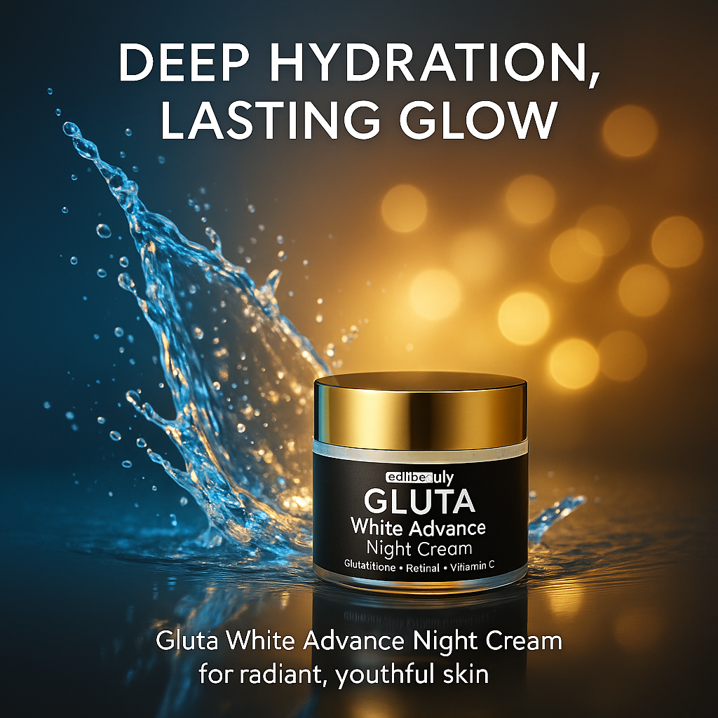 Edit Beauty | GlutaWhite Advance Night Cream – 30g | Hydrating & Whitening Night Cream with Hyaluronic Acid & Niacinamide | Get Results In 2 Weeks