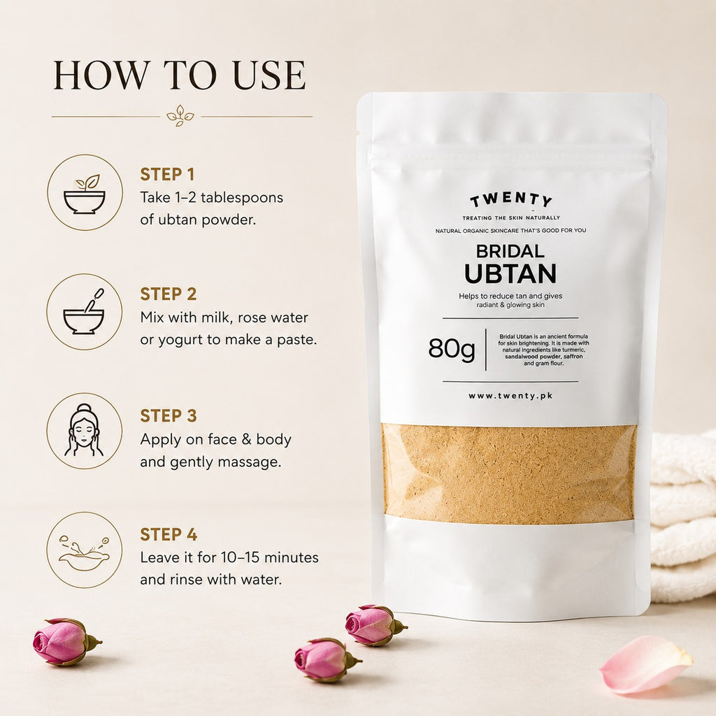 Bridal Ubtan Powder – Natural Brightening, Tan Removal & Gentle Exfoliating Face Pack