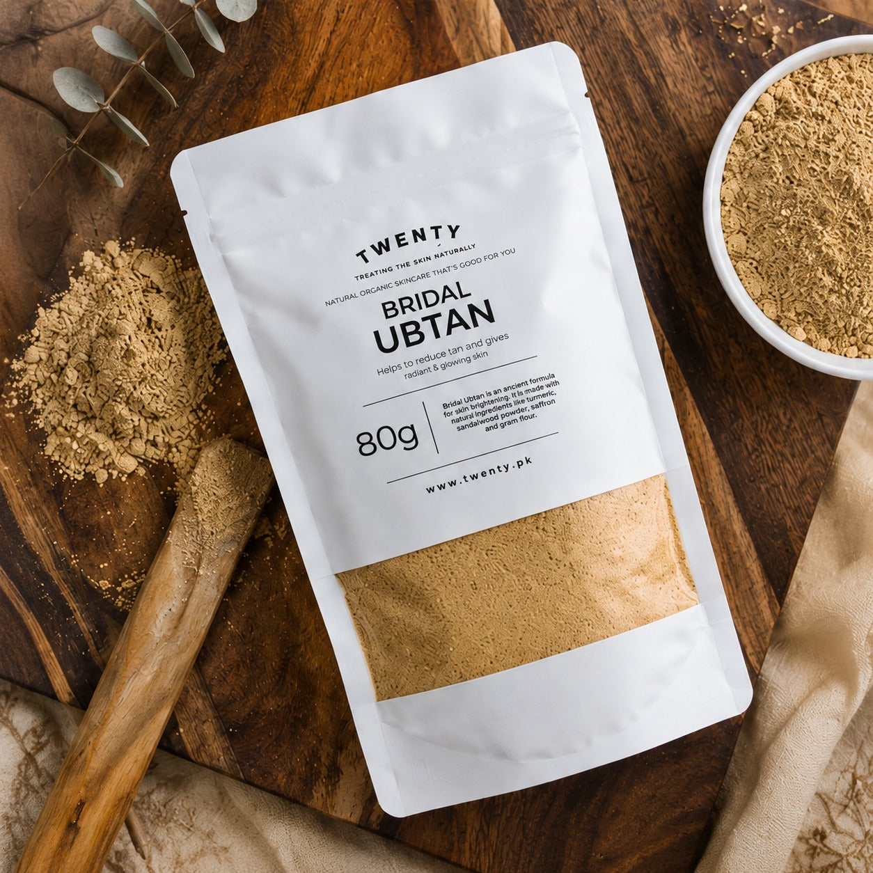 Bridal Ubtan Powder – Natural Brightening, Tan Removal & Gentle Exfoliating Face Pack